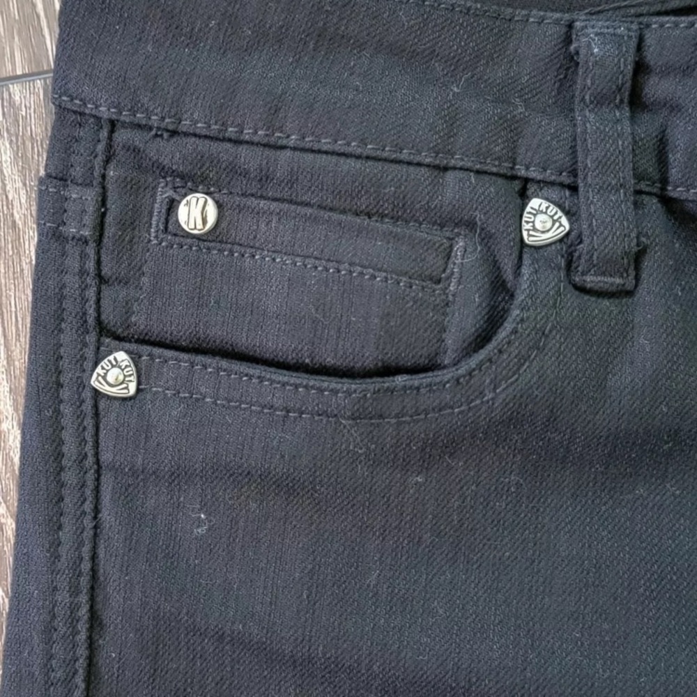 KUT from the Kloth Diana Skinny Jeans Black Pants Size 6 Womens Stretch - Picture 4 of 15